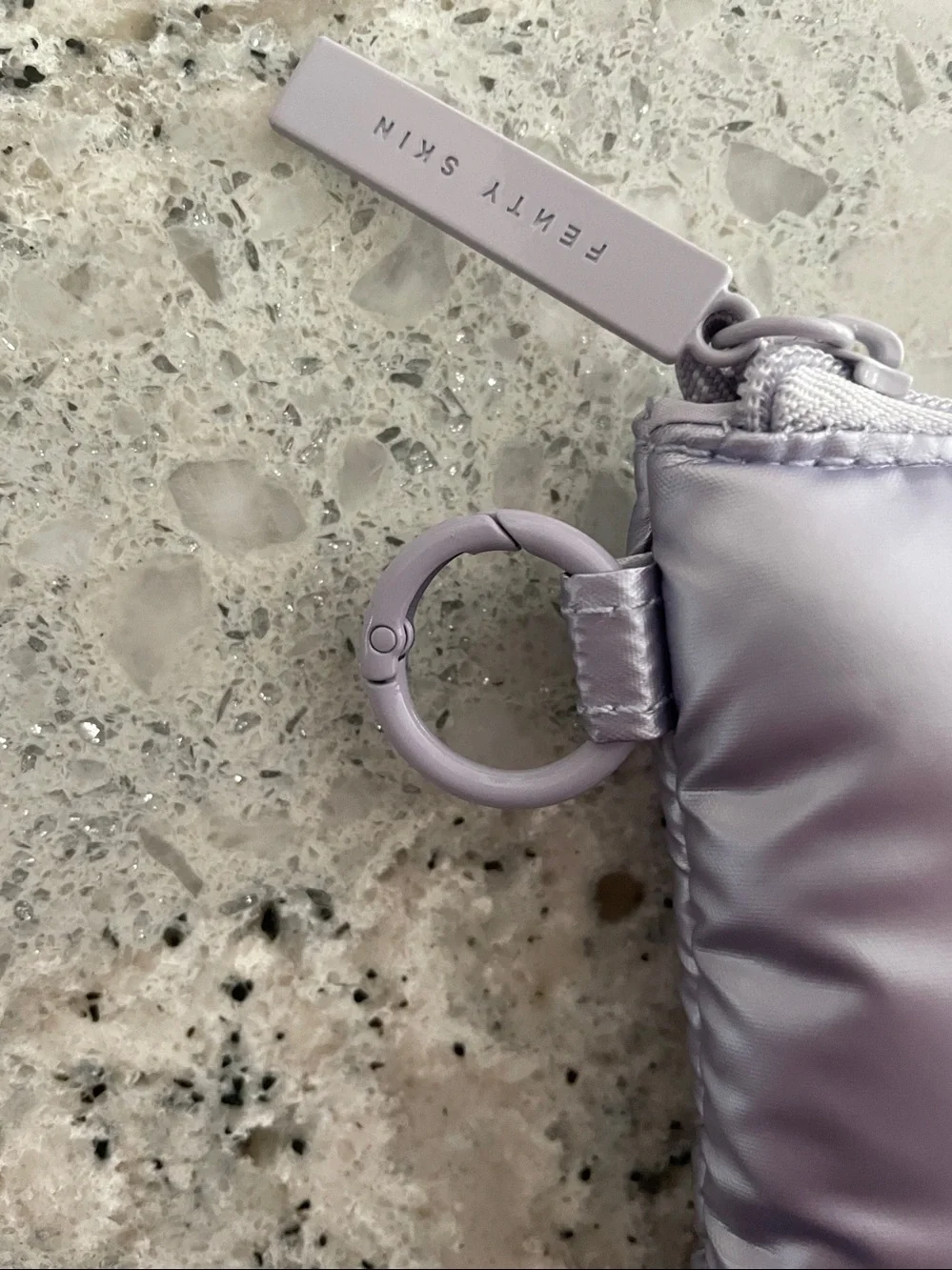 Fenty Skin mini Lavender Puffer Cosmetic Pouch